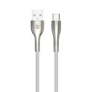 Forever Sleek USB/USB-C Datenkabel 1m 3A weiß