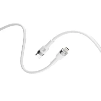 Forever Flexibles USB-C/Lightning Datenkabel 2m 20W Weiß