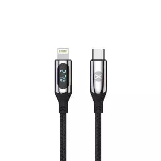 Datenkabel mit LCD Forever USB-C/Lightning 1m 27W schwarz Datenkabel mit LCD Forever USB-C/Lightning 1m 27W schwarz