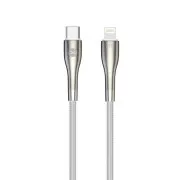 Forever USB-C/Lightning Datenkabel 1m 27W weiß