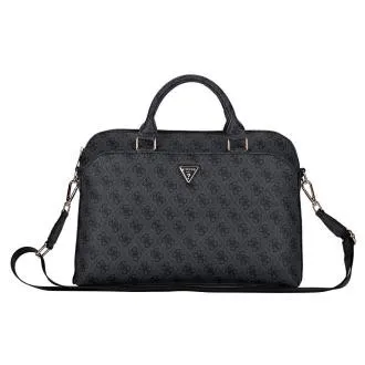 Guess PU 4G Triangle Logo Notebooktasche 13/14/15" Schwarz