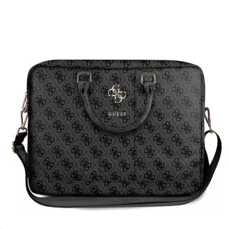 Guess PU 4G Metall Logo Notebooktasche 15/16" Grau