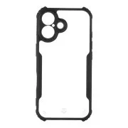 Tactical Quantum Stealth Cover für Apple iPhone 16 Klar/Schwarz