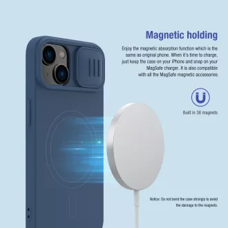 Nillkin CamShield Silky Magnetische Silikonhülle für Apple iPhone 14 Schwarz