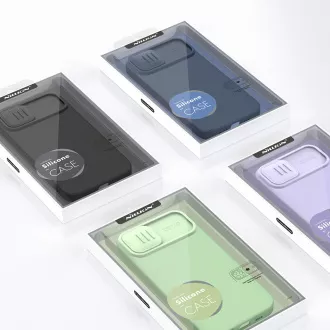 Nillkin CamShield Silky Magnetische Silikonhülle für Apple iPhone 14 Schwarz