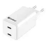 Sandberg AC-Ladegerät Dual USB-C PD65W EU