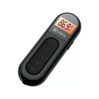 Sandberg Pocket FM Radio Recharge, wiederaufladbare Batterie, Display, schwarz