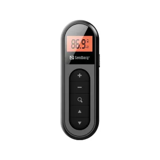 Sandberg Pocket FM Radio Recharge, wiederaufladbare Batterie, Display, schwarz