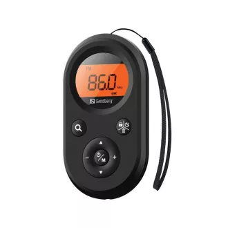 Sandberg Pocket FM AM Radio Recharge, wiederaufladbare Batterie, Display, schwarz