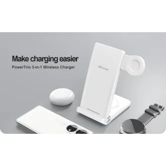 Nillkin PowerTrio 3in1 Drahtloses Ladegerät für Huawei Watch Weiß - Gebraucht Nillkin PowerTrio 3in1 Drahtloses Ladegerät für Huawei Watch Weiß - Gebraucht