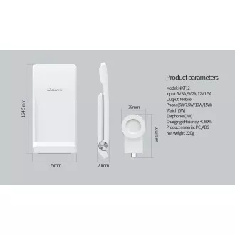 Nillkin PowerTrio 3in1 Drahtloses Ladegerät für Samsung Watch Weiß