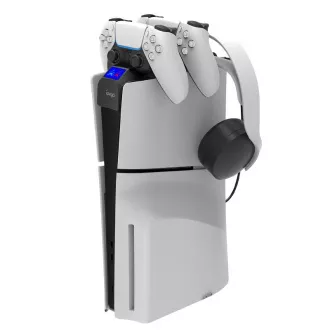 iPega P5S016 Duale Ladestation mit Headset- und Controller-Halterung für PS5 Slim Weiß iPega P5S016 Duale Ladestation mit Headset- und Controller-Halterung für PS5 Slim Weiß