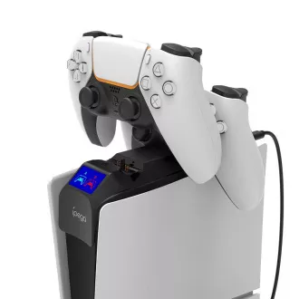 iPega P5S016 Duale Ladestation mit Headset- und Controller-Halterung für PS5 Slim Weiß iPega P5S016 Duale Ladestation mit Headset- und Controller-Halterung für PS5 Slim Weiß