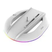 iPega P5S035SA Vertikaler Ständer (2xUSB-A) mit RGB für PS5 Slim/PS5 Pro Weiß