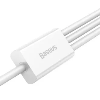 Baseus CAMLTYS-02 Superior Schnelllade-Datenkabel 3in1 USB-C, Lightning, MicroUSB 1.5m Weiß