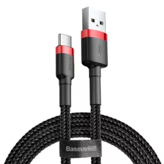 Baseus CATKLF-B91 Cafule Kabel USB-C 3A 1m Rot/Schwarz Baseus CATKLF-B91 Cafule Kabel USB-C 3A 1m Rot/Schwarz