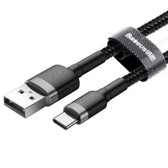 Baseus CATKLF-BG1 Cafule Kabel USB-C 3A 1m Grau/Schwarz