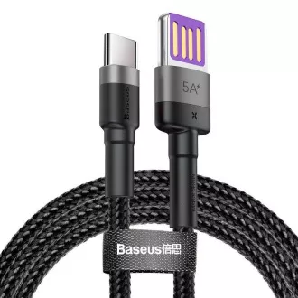 Baseus CATKLF-PG1 Cafule Schnelllade-Datenkabel USB Doppelseitig zu USB 40W 1m Grau/Schwarz