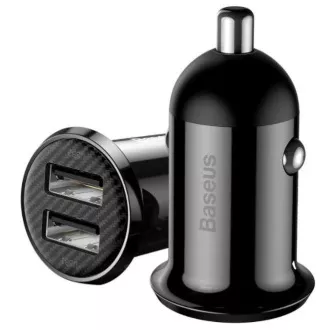 Baseus CCALLP-01 Grain Pro Autoladegerät 2xUSB 4.8A Schwarz Baseus CCALLP-01 Grain Pro Autoladegerät 2xUSB 4.8A Schwarz