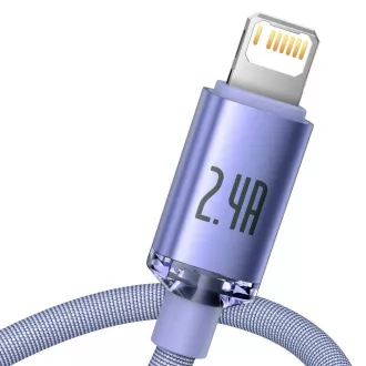 Baseus CAJY000005 Crystal Shine Serie Datenkabel USB - Lightning 20W 1.2m Lila