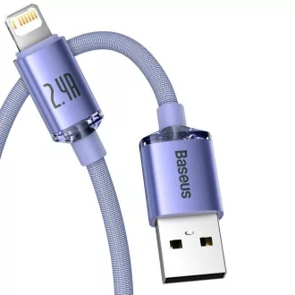Baseus CAJY000005 Crystal Shine Serie Datenkabel USB - Lightning 20W 1.2m Lila
