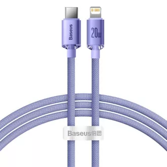 Baseus CAJY000205 Crystal Shine Series Datenkabel USB-C - Lightning 20W 1.2m Lila Baseus CAJY000205 Crystal Shine Series Datenkabel USB-C - Lightning 20W 1.2m Lila