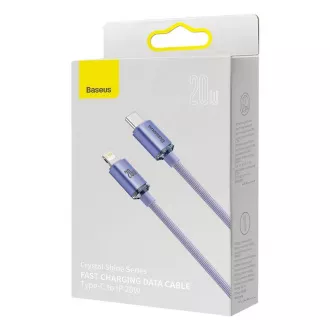 Baseus CAJY000205 Crystal Shine Series Datenkabel USB-C - Lightning 20W 1.2m Lila Baseus CAJY000205 Crystal Shine Series Datenkabel USB-C - Lightning 20W 1.2m Lila