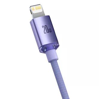 Baseus CAJY000205 Crystal Shine Series Datenkabel USB-C - Lightning 20W 1.2m Lila Baseus CAJY000205 Crystal Shine Series Datenkabel USB-C - Lightning 20W 1.2m Lila