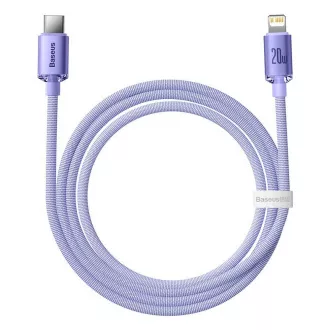 Baseus CAJY000205 Crystal Shine Series Datenkabel USB-C - Lightning 20W 1.2m Lila Baseus CAJY000205 Crystal Shine Series Datenkabel USB-C - Lightning 20W 1.2m Lila