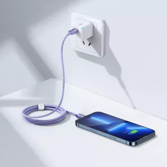 Baseus CAJY000205 Crystal Shine Series Datenkabel USB-C - Lightning 20W 1.2m Lila Baseus CAJY000205 Crystal Shine Series Datenkabel USB-C - Lightning 20W 1.2m Lila