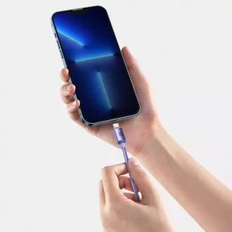Baseus CAJY000205 Crystal Shine Series Datenkabel USB-C - Lightning 20W 1.2m Lila Baseus CAJY000205 Crystal Shine Series Datenkabel USB-C - Lightning 20W 1.2m Lila