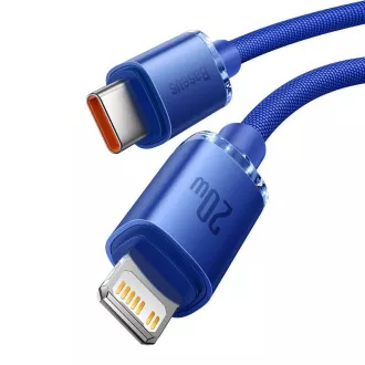 Baseus CAJY000203 Crystal Shine Series Datenkabel USB-C - Lightning 20W 1.2m Blau Baseus CAJY000203 Crystal Shine Series Datenkabel USB-C - Lightning 20W 1.2m Blau