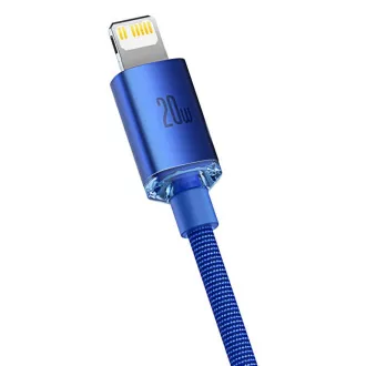 Baseus CAJY000203 Crystal Shine Series Datenkabel USB-C - Lightning 20W 1.2m Blau Baseus CAJY000203 Crystal Shine Series Datenkabel USB-C - Lightning 20W 1.2m Blau