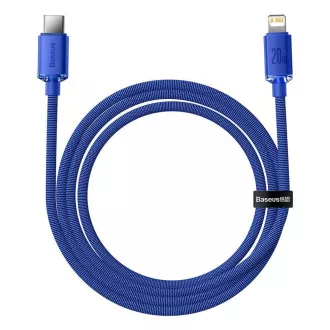 Baseus CAJY000203 Crystal Shine Series Datenkabel USB-C - Lightning 20W 1.2m Blau Baseus CAJY000203 Crystal Shine Series Datenkabel USB-C - Lightning 20W 1.2m Blau
