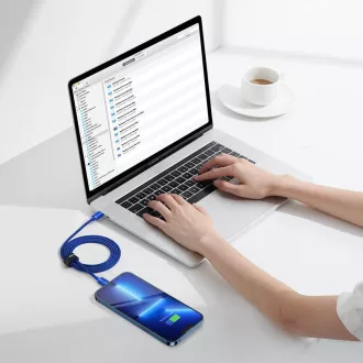 Baseus CAJY000203 Crystal Shine Series Datenkabel USB-C - Lightning 20W 1.2m Blau Baseus CAJY000203 Crystal Shine Series Datenkabel USB-C - Lightning 20W 1.2m Blau