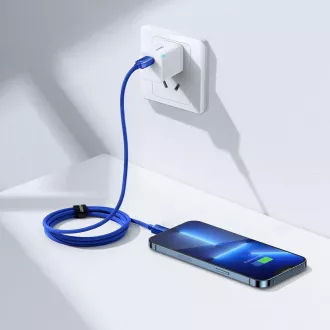 Baseus CAJY000203 Crystal Shine Series Datenkabel USB-C - Lightning 20W 1.2m Blau Baseus CAJY000203 Crystal Shine Series Datenkabel USB-C - Lightning 20W 1.2m Blau