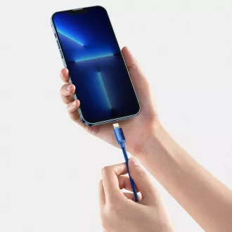 Baseus CAJY000203 Crystal Shine Series Datenkabel USB-C - Lightning 20W 1.2m Blau Baseus CAJY000203 Crystal Shine Series Datenkabel USB-C - Lightning 20W 1.2m Blau