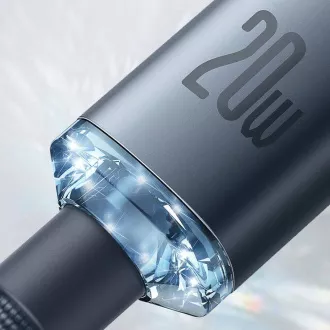 Baseus CAJY000203 Crystal Shine Series Datenkabel USB-C - Lightning 20W 1.2m Blau Baseus CAJY000203 Crystal Shine Series Datenkabel USB-C - Lightning 20W 1.2m Blau
