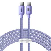 Baseus CAJY000705 Crystal Shine Series Datenkabel USB-C - USB-C 100W 2m Lila
