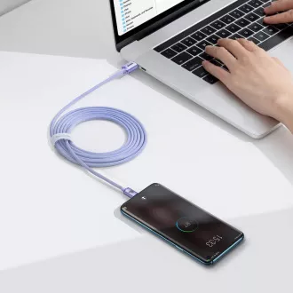 Baseus CAJY000705 Crystal Shine Series Datenkabel USB-C - USB-C 100W 2m Lila Baseus CAJY000705 Crystal Shine Series Datenkabel USB-C - USB-C 100W 2m Lila