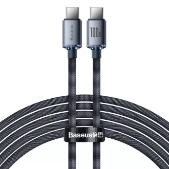 Baseus CAJY000701 Crystal Shine Series Datenkabel USB-C - USB-C 100W 2m Schwarz