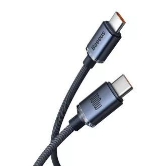 Baseus CAJY000701 Crystal Shine Series Datenkabel USB-C - USB-C 100W 2m Schwarz