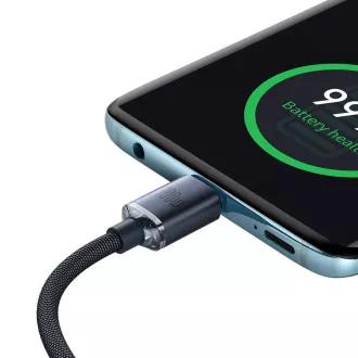 Baseus CAJY000701 Crystal Shine Series Datenkabel USB-C - USB-C 100W 2m Schwarz