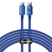 Baseus CAJY000703 Crystal Shine Series Datenkabel USB-C - USB-C 100W 2m Blau