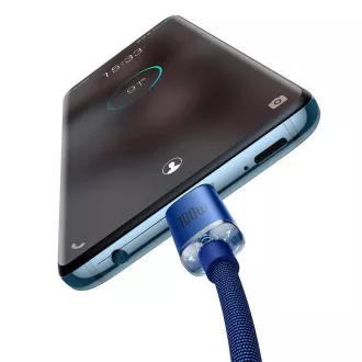 Baseus CAJY000703 Crystal Shine Series Datenkabel USB-C - USB-C 100W 2m Blau Baseus CAJY000703 Crystal Shine Series Datenkabel USB-C - USB-C 100W 2m Blau