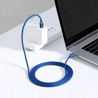 Baseus CAJY000703 Crystal Shine Series Datenkabel USB-C - USB-C 100W 2m Blau Baseus CAJY000703 Crystal Shine Series Datenkabel USB-C - USB-C 100W 2m Blau