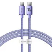 Baseus CAJY000605 Crystal Shine Series Datenkabel USB-C - USB-C 100W 1.2m Lila