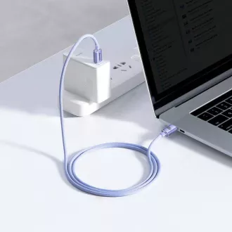 Baseus CAJY000605 Crystal Shine Series Datenkabel USB-C - USB-C 100W 1.2m Lila Baseus CAJY000605 Crystal Shine Series Datenkabel USB-C - USB-C 100W 1.2m Lila