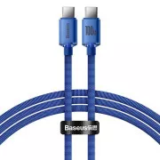 Baseus CAJY000603 Crystal Shine Series Datenkabel USB-C - USB-C 100W 1.2m Blau