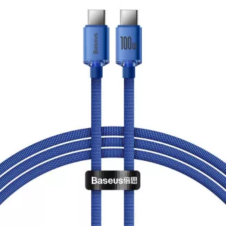 Baseus CAJY000603 Crystal Shine Series Datenkabel USB-C - USB-C 100W 1.2m Blau